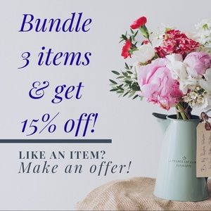 Bundle 3 items and save 15%!
